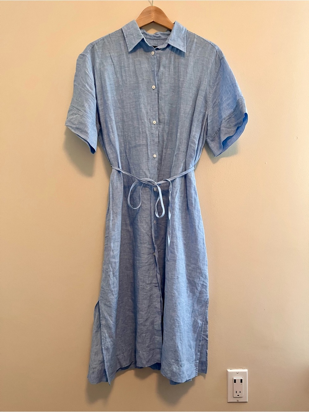 Gant 100% Linen Blue Midi Shirtdress